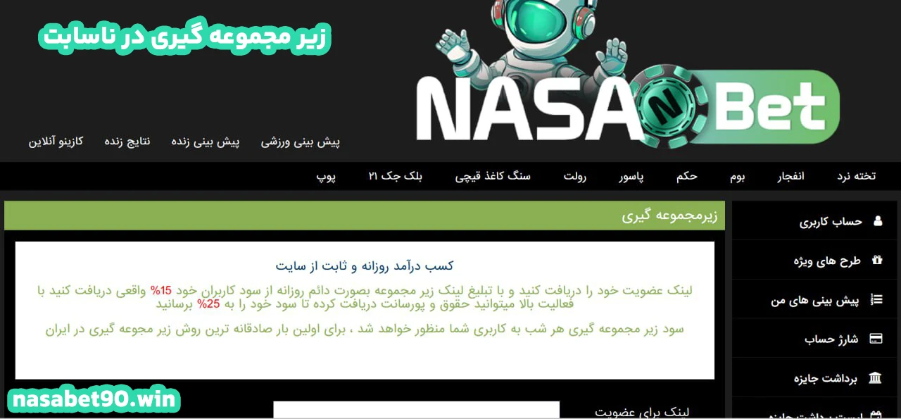 زیر مجموعه‌ گیری در ناسابت